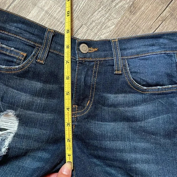 Judy Blue - Dark Blue Denim Distressed Skinny Jeans - Size 3/26 - Picture 9 of 12